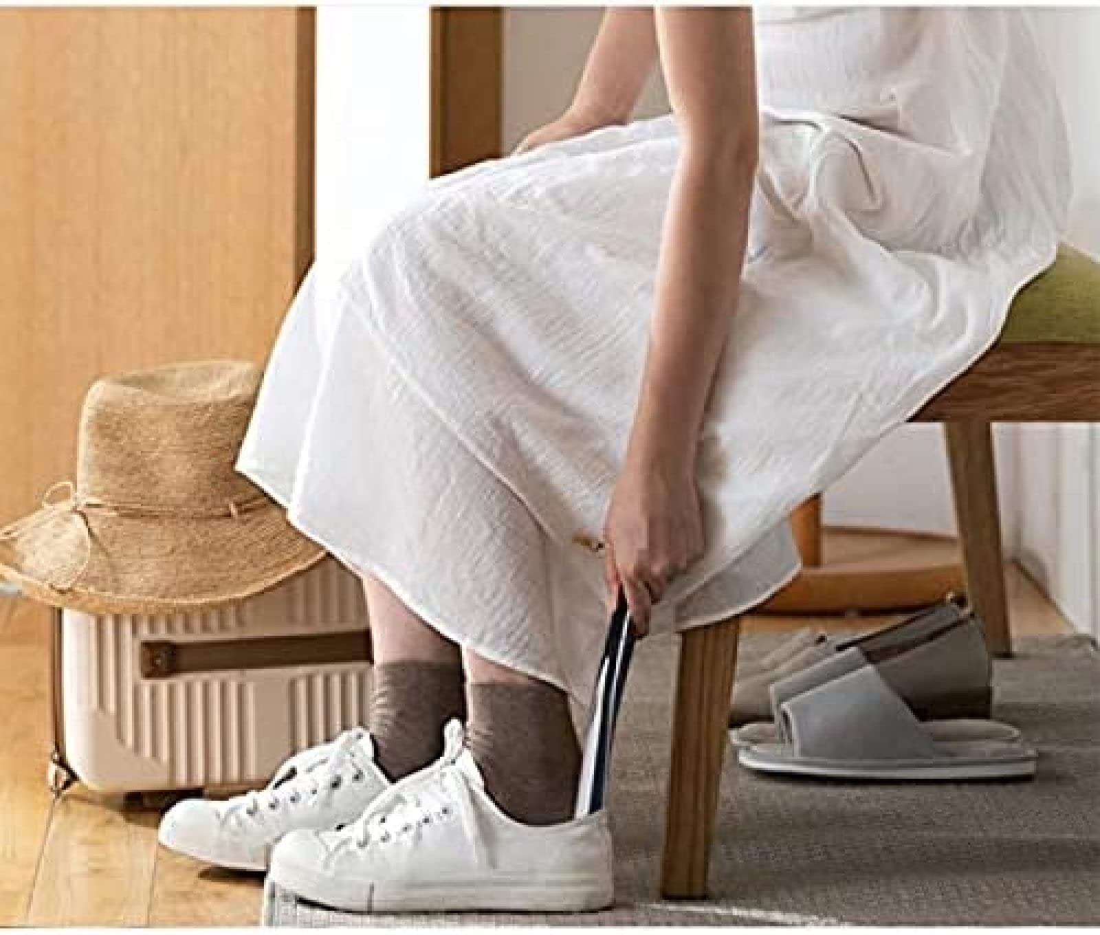 Professioneller Schuhlöffel Aus Kunststoff Mit Langem Griff Für Leicht Zu Tragende Schuhe – Geeignete Füße – Männer, Senioren, Frauen, Schwangere, Kinder – Lazy Shoe Helper Aid, Super,YUYANAIAI