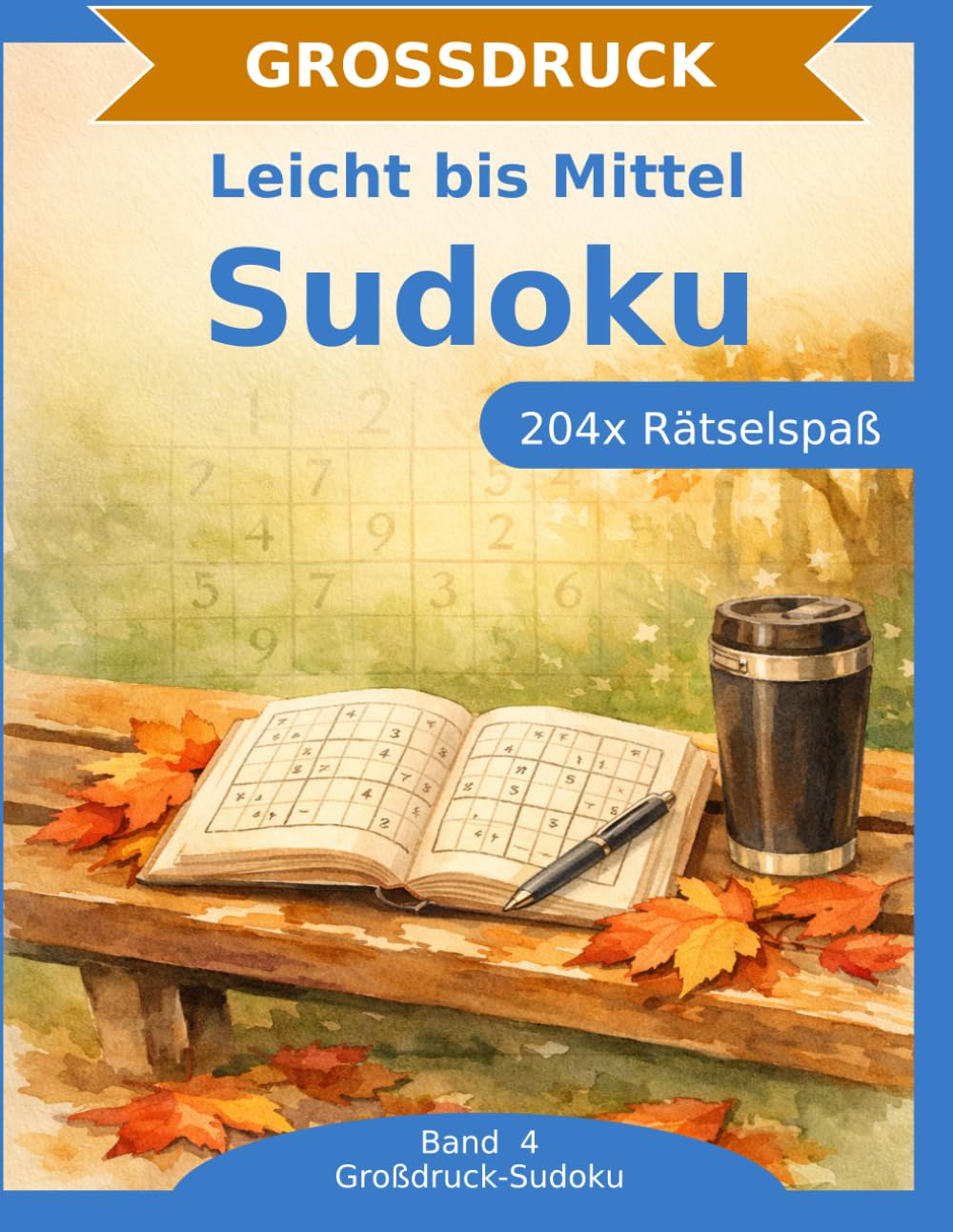 Sudoku Rätselbuch in Großdruck: Leicht bis Mittel: 204 Sudoku in Großdruck | Leicht & Mittel | Entspannter Denksport als Geschenk | Geschenkidee für Rätselfreunde (Großdruck-Sudoku)