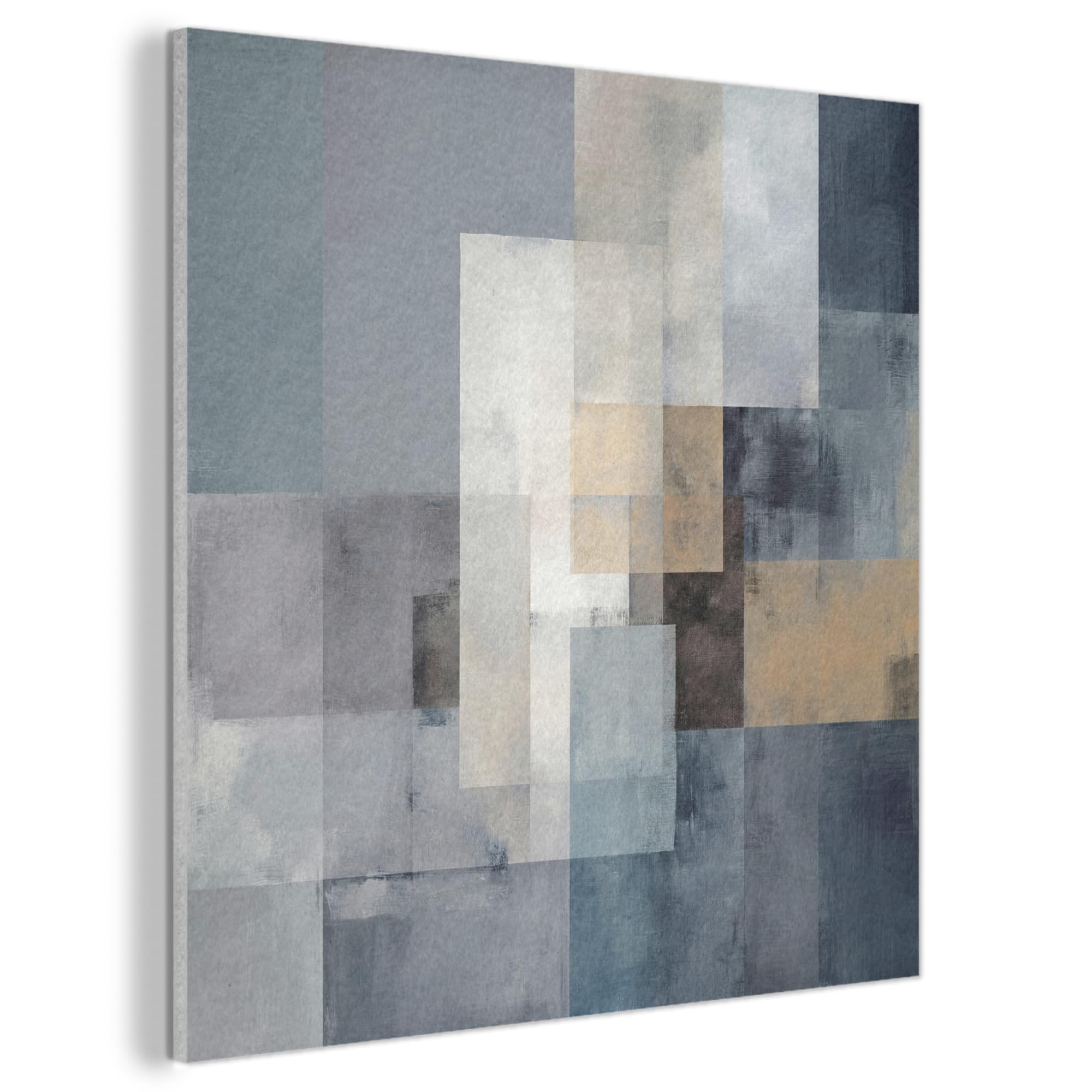 MuchoWow© Felt Panel 50x50 cm Room Style Piece Wallfillers Visual Display Decoration Wall Art Rectangles - Abstract - Blue