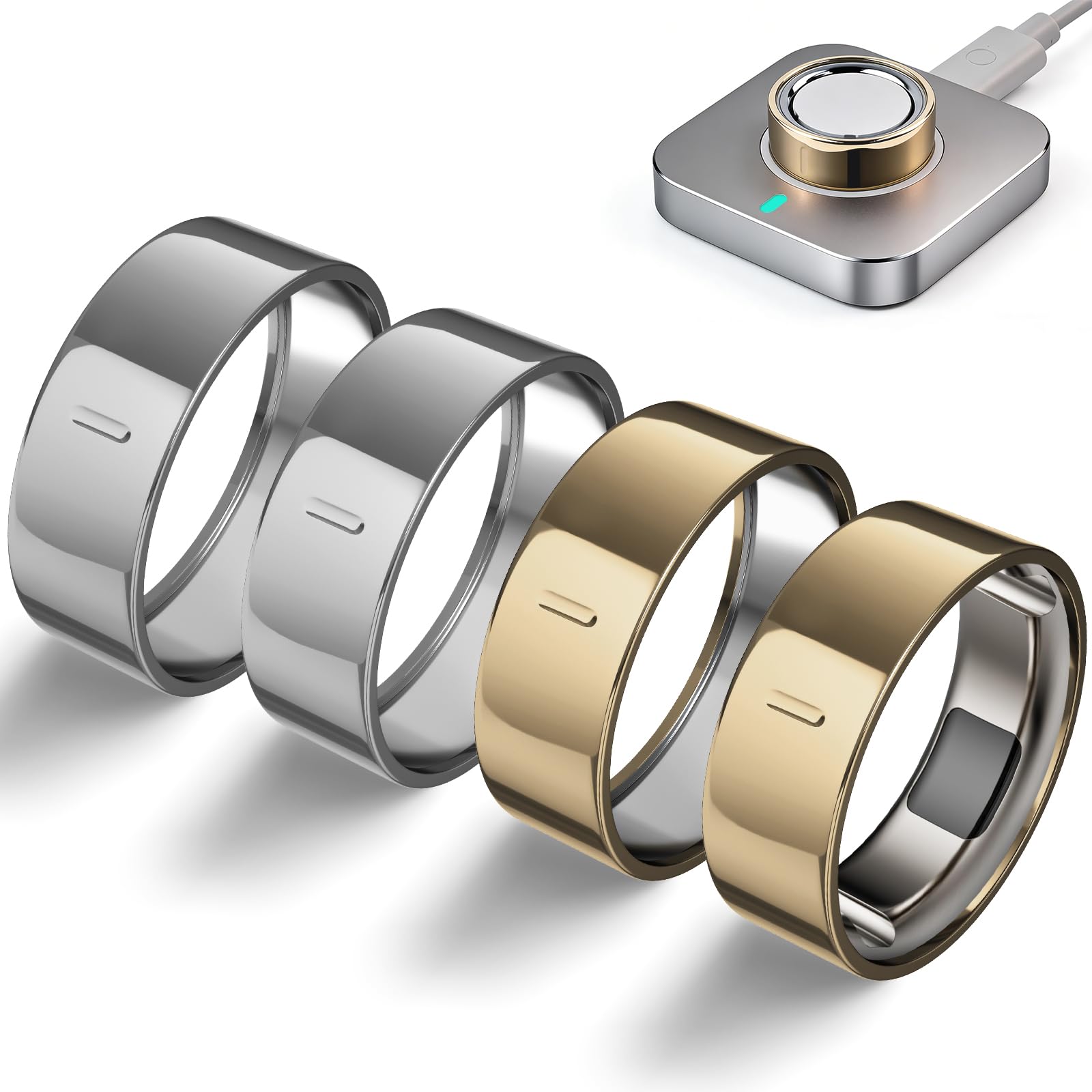 4 Pack Ring Covers Compatible with Oura Ring Gen 4/Gen 3, Ultra-Thin TPU Anti-Scratch Protector Accessories for Oura Ring Cover Jacket for Women Men, Size 6 (Not for Oura Ring 4 Ceramic)