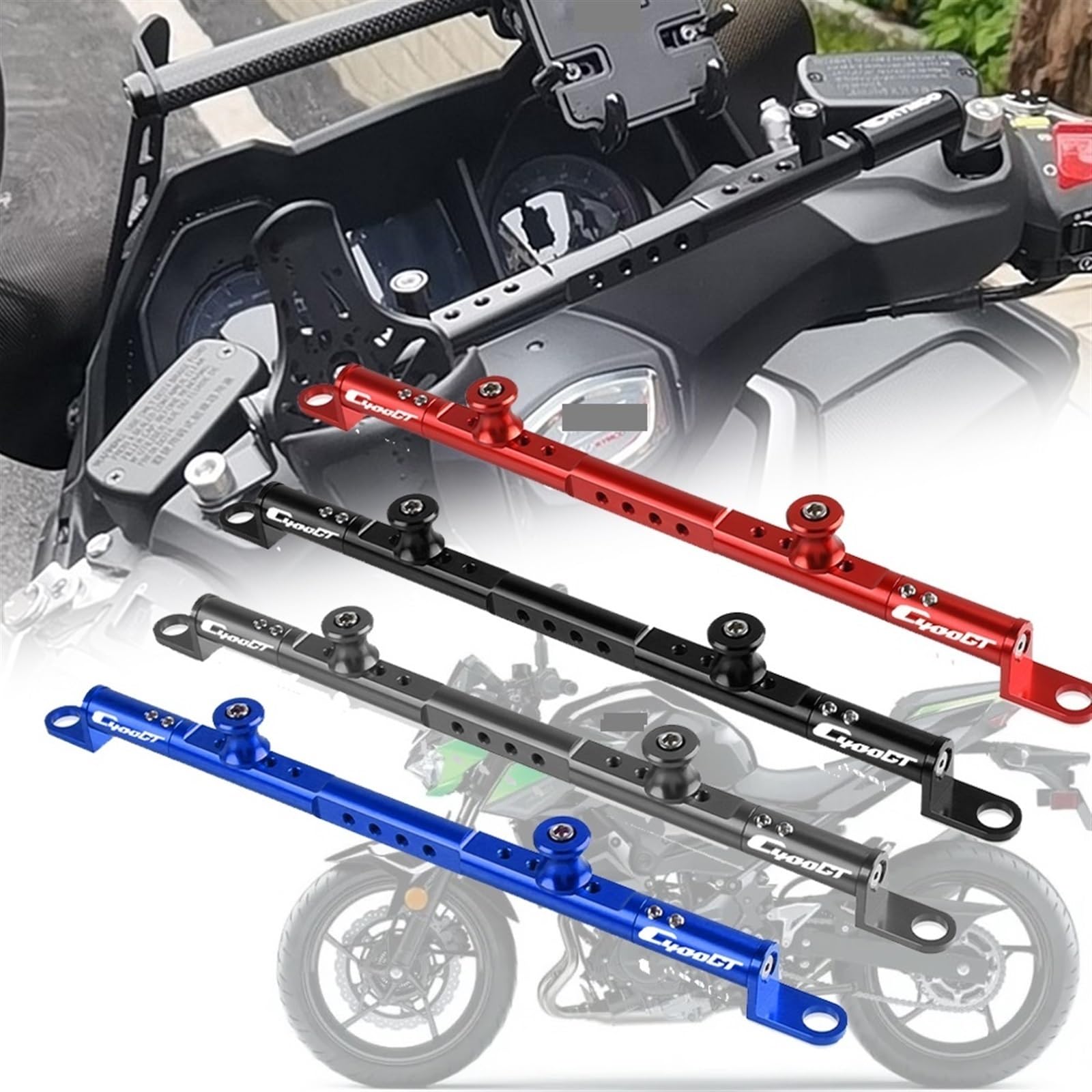 Dla BMW C400X C400GT C400 X GT C 400X 400gt Motocykl Wielofunkcyjny Poprzeczka Amortyzator Układu Kierowniczego Dźwignia Balansu (Kolor : ZŁOTO, Rozmiar : 1)