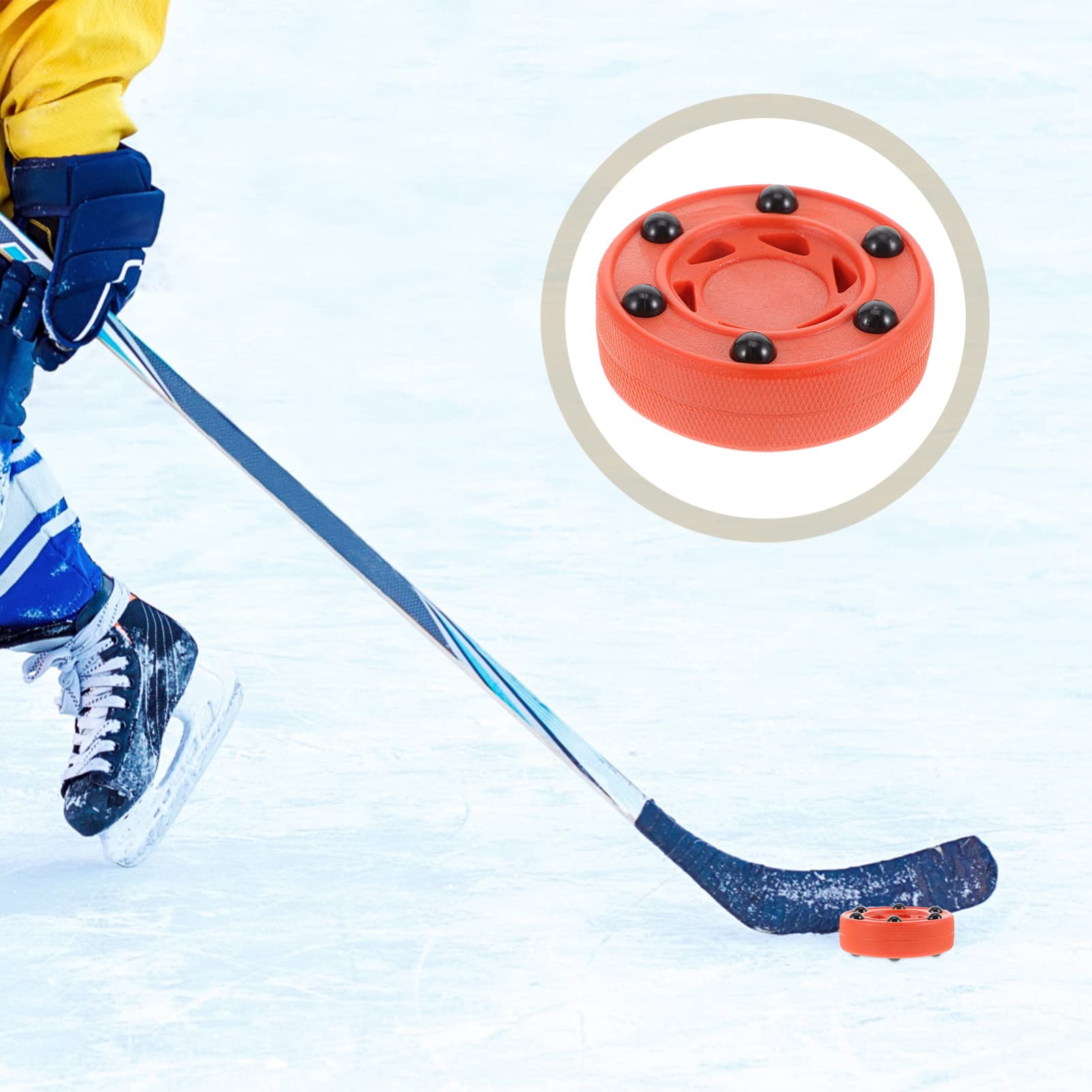 Sewroro Roller Hockey Puck Street Hockey Puck, Outdoor Puck für Roller- und Inlinehockey mit geringer Reibung Professionelle Räder für EIS Inline Street