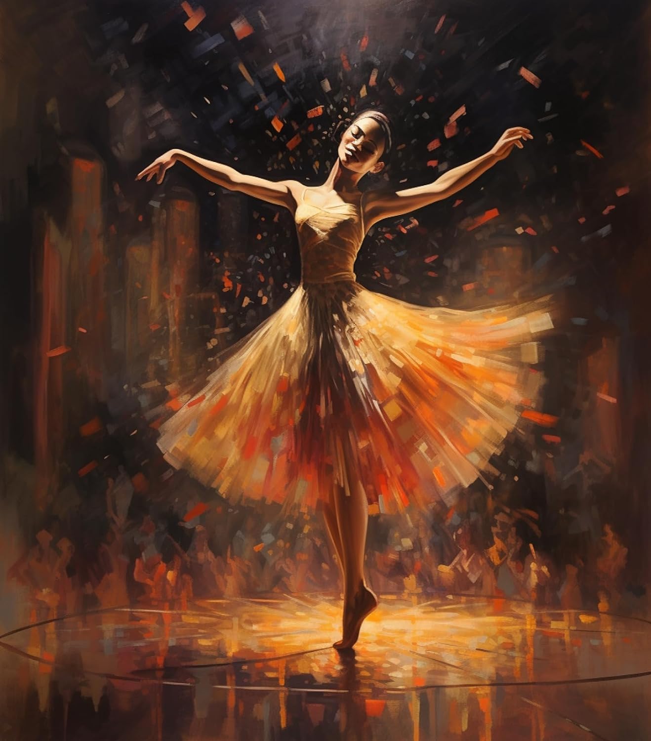 ZMHZMY Paint by Numbers DIY Ballet Girl Art Oil Painting Home Decor 40x50cm Frameless
