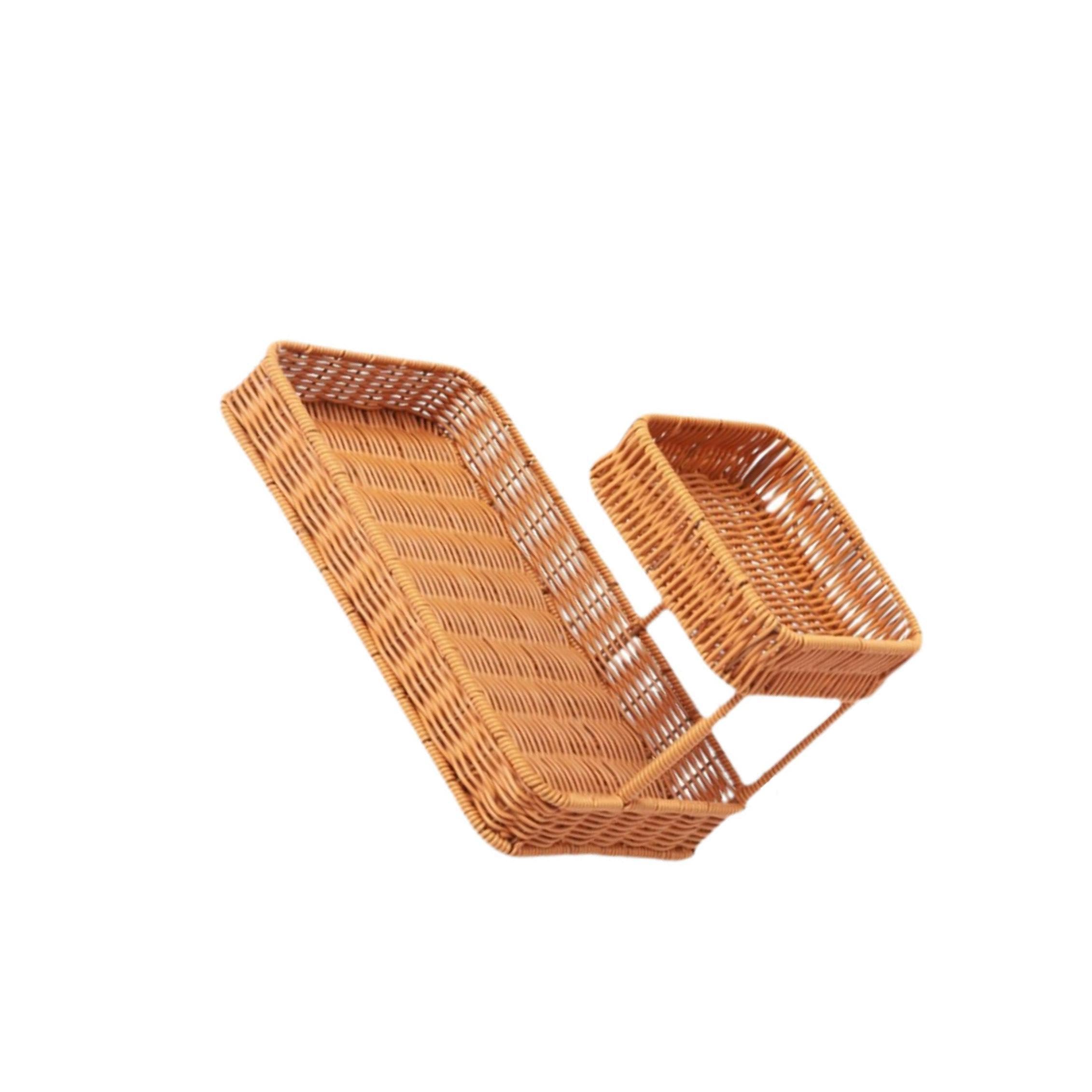 Twisaxc Brown Woven Storage Basket Organizing Sundries Accessories Organizer Trays Makeup Storage For Creative And Efficient Solution Accessories Organizer Trays 2 Layer