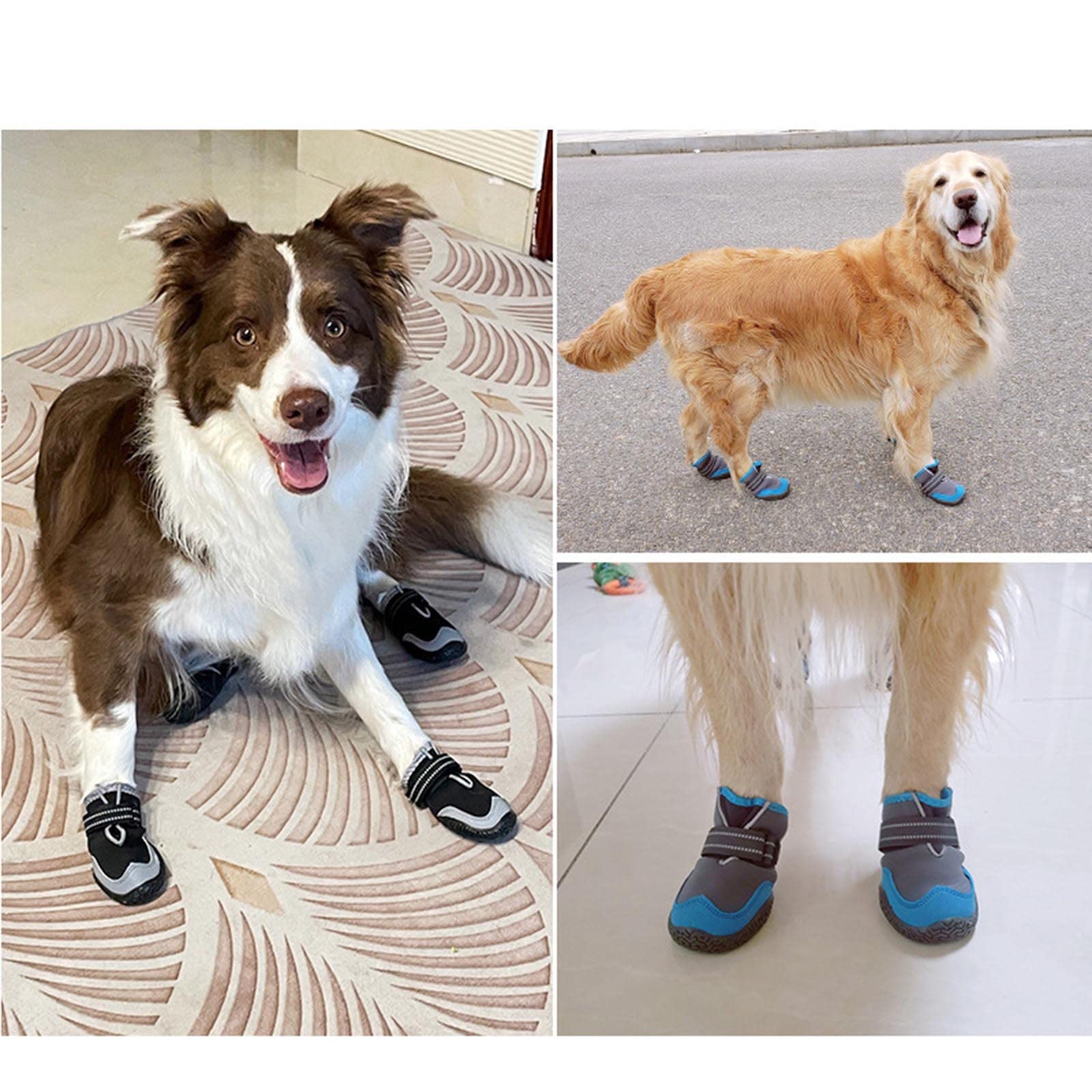 JUSHZ Hundeschuhe Wasserdicht Pfotenschutz Dog Shoes Hund Schuhe Neopren Für Große Hunde Abriebfester Anti Rutsch Gegen Hitze rutschfeste Sohle Riemen Sommer Wasserdicht Atmungsaktiv (7,pink)