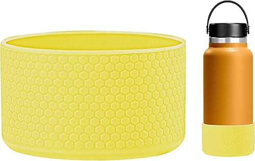 Vmini Funda para vasobotella, compatible con Stanley, Hydro Flask y más botellas de agua, funda de silicona inferior antideslizante con textura de