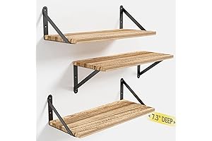 Jeteven Shelves 7.3" Wall Shelves Set of 3