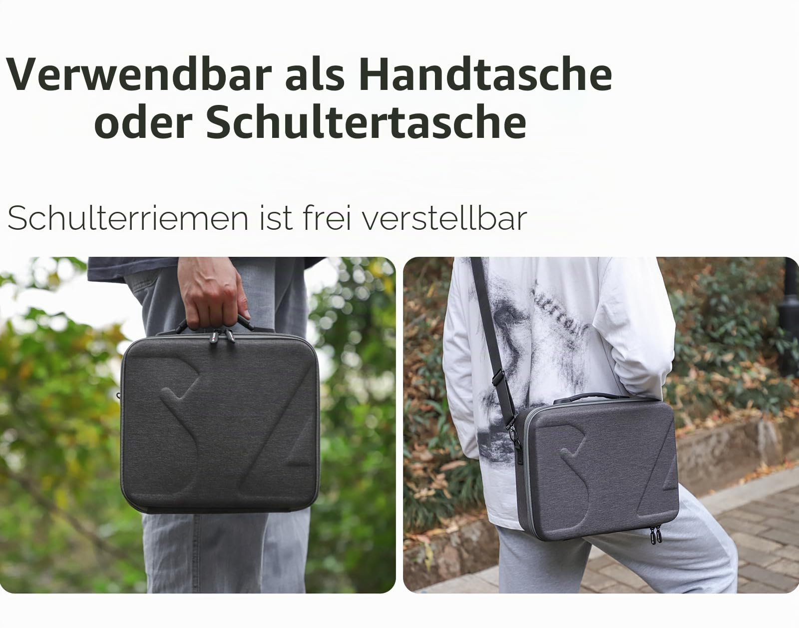 Multifunktionale Tragetasche für DJI RS4 mit Schultergurt, tragbare Tasche, Handtasche, Gimbal-Stabilisator, stoßfest, Hartschalen-Aufbewahrungskoffer, grau