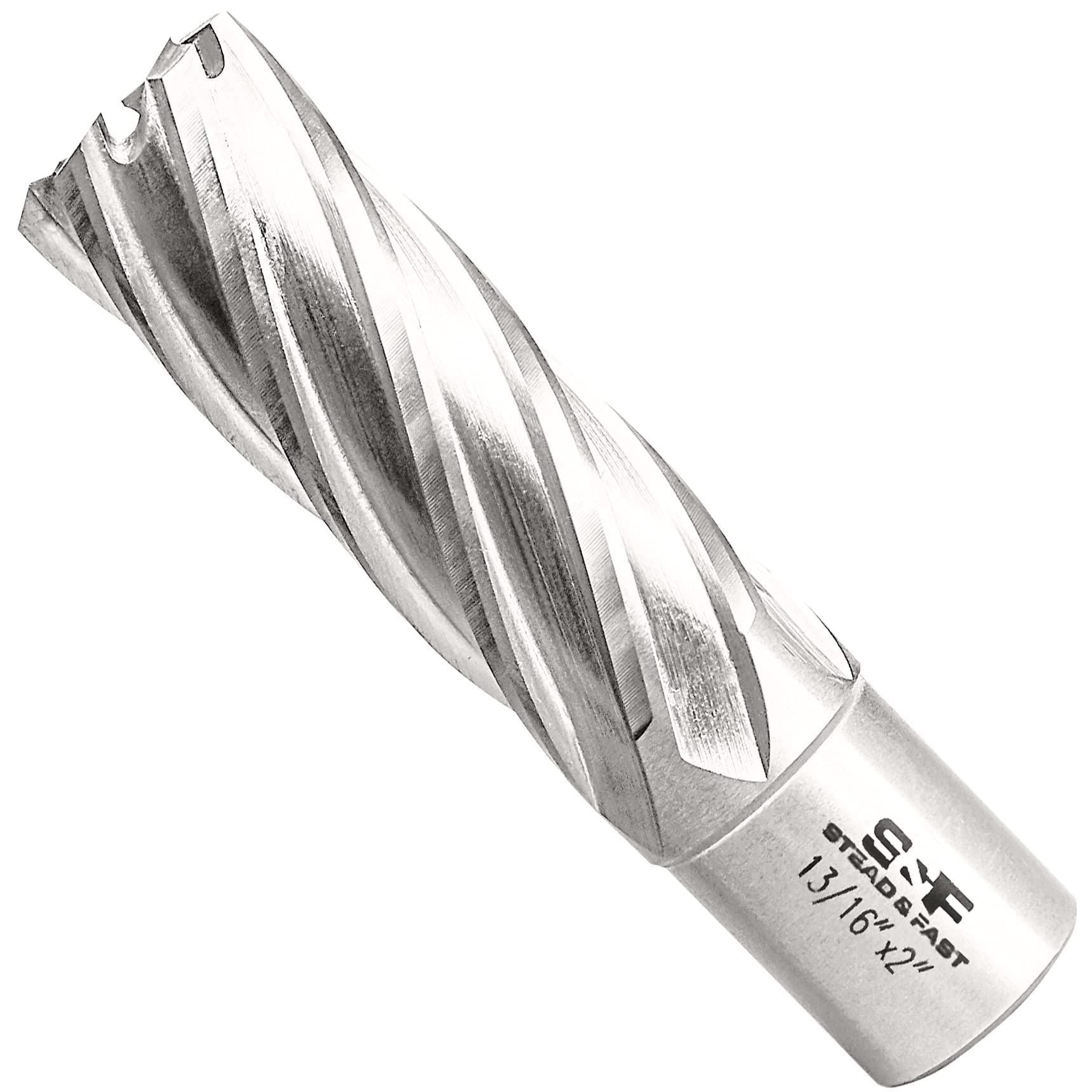 S&F STEAD & FAST HSS Annular Cutter 13/16" Diameter 2" Cutting Depth, Mag Drill Bits with Pilot Pin for Magnetic Drill Press