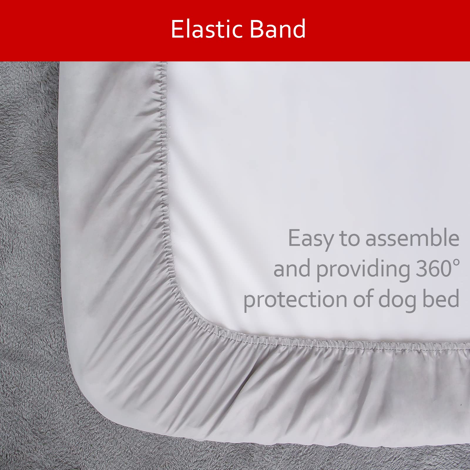 Moonsea Dog Bed Covers Replacement Washable 2 Pack, Waterproof Dog Bed Covers Dog Pillow Cover Quilted, Pet Bed Cover Lovely Grey Star Print, Puppy Bed Cover 27x36 Inches, for Dog/Cat, Cover Only - image 5