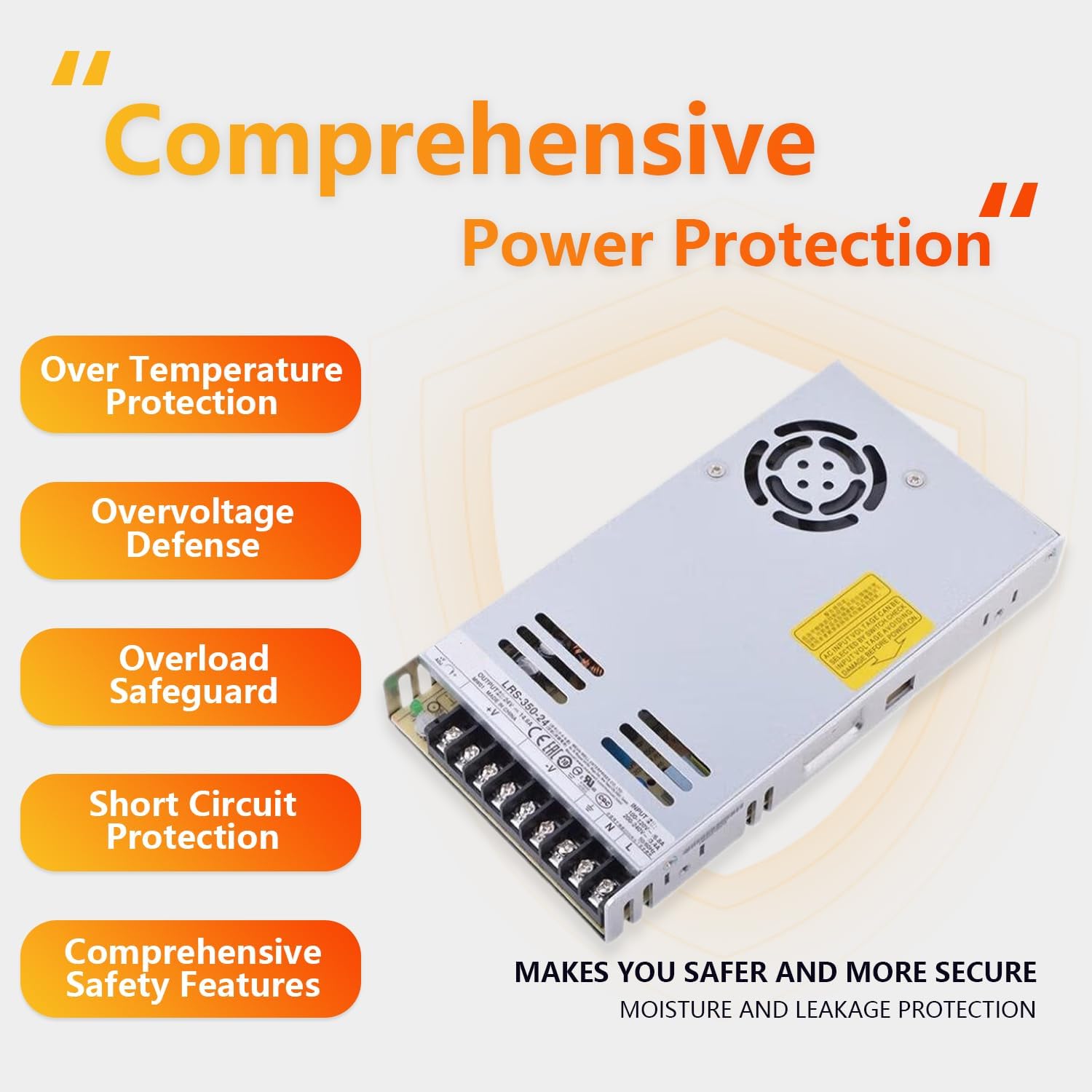 LRS-350-24 24V 14.6A 350W Switching Power Supply for Industrial Equipment & Communication Systems