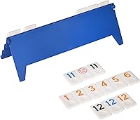 Vista 7 de Point Games Juego clásico de Rummy Cube de tamaño completo, con estantes plegables de 3 niveles y azulejos, en una bolsa de viaje de lona súper