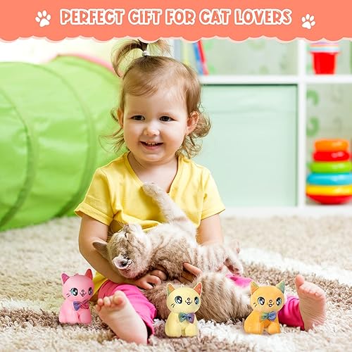 Miniatura 5 de Chalyna 12 piezas de lindo juguete de peluche de 4 pulgadas, mini sirena, tigre, tortuga, cachorro, cerdo, alpaca, gato, adornos de muñeca, llavero,