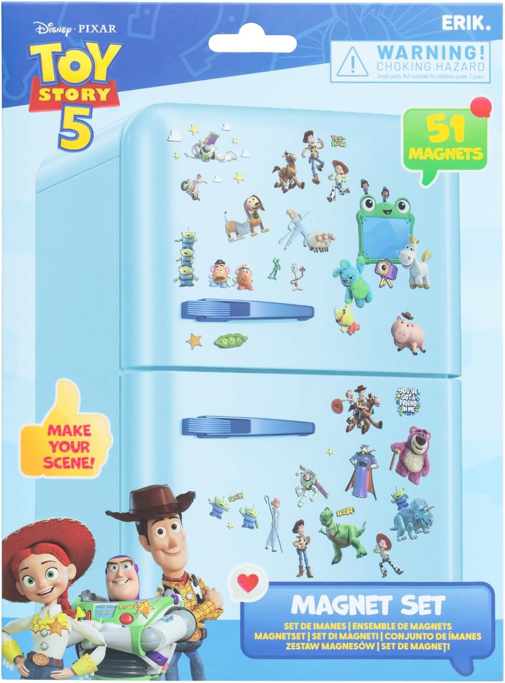 Grupo Erik Disney Pixar Toy Story 5 Magnets Set Fridge Size Approx. 14.5 x 21 cm Official Disney Merch Gifts Fan Item