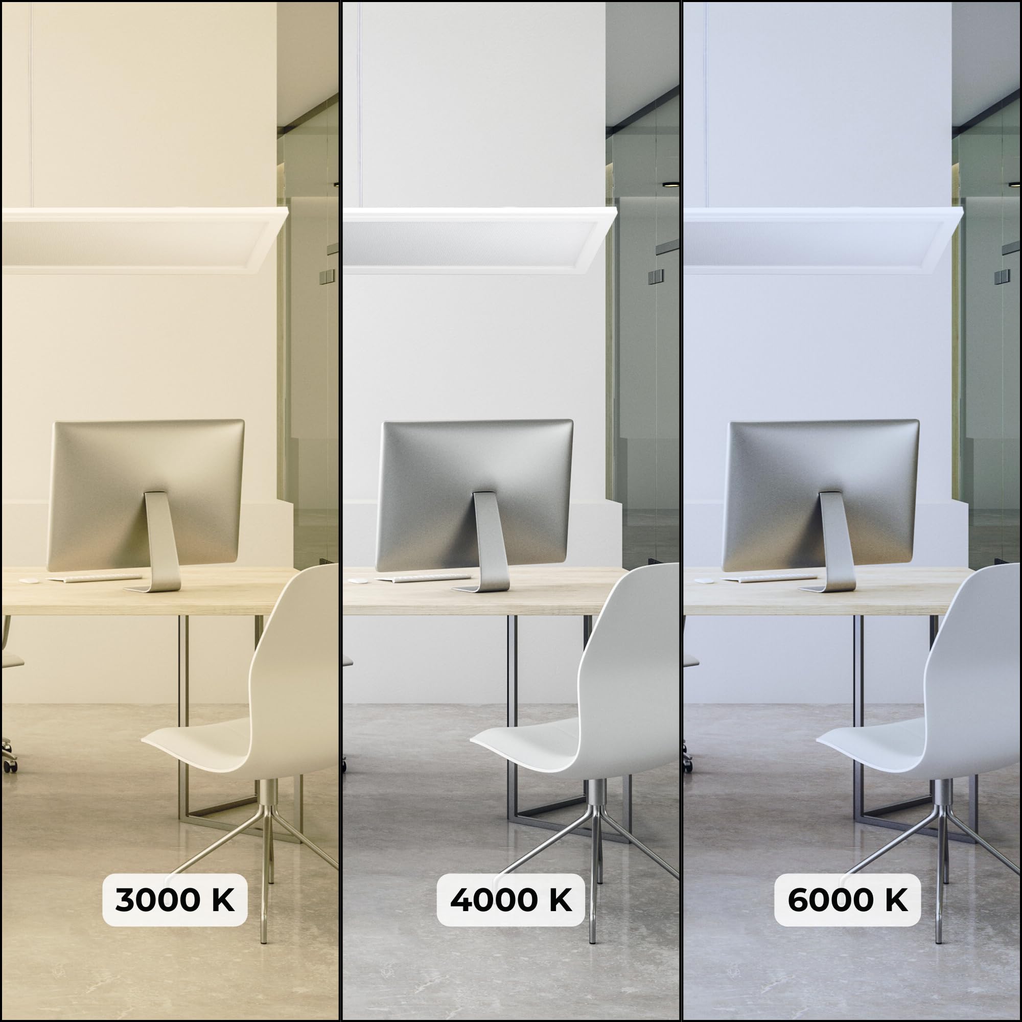LED Pendelleuchte 120cm direkt/indirekt Dimmbar CCT 3000-6000K 32 Watt | mit Fernbedienung, Mikroprismatische Abdeckung, 2880 lm, CRI>90, IP20, Höhenverstellbar