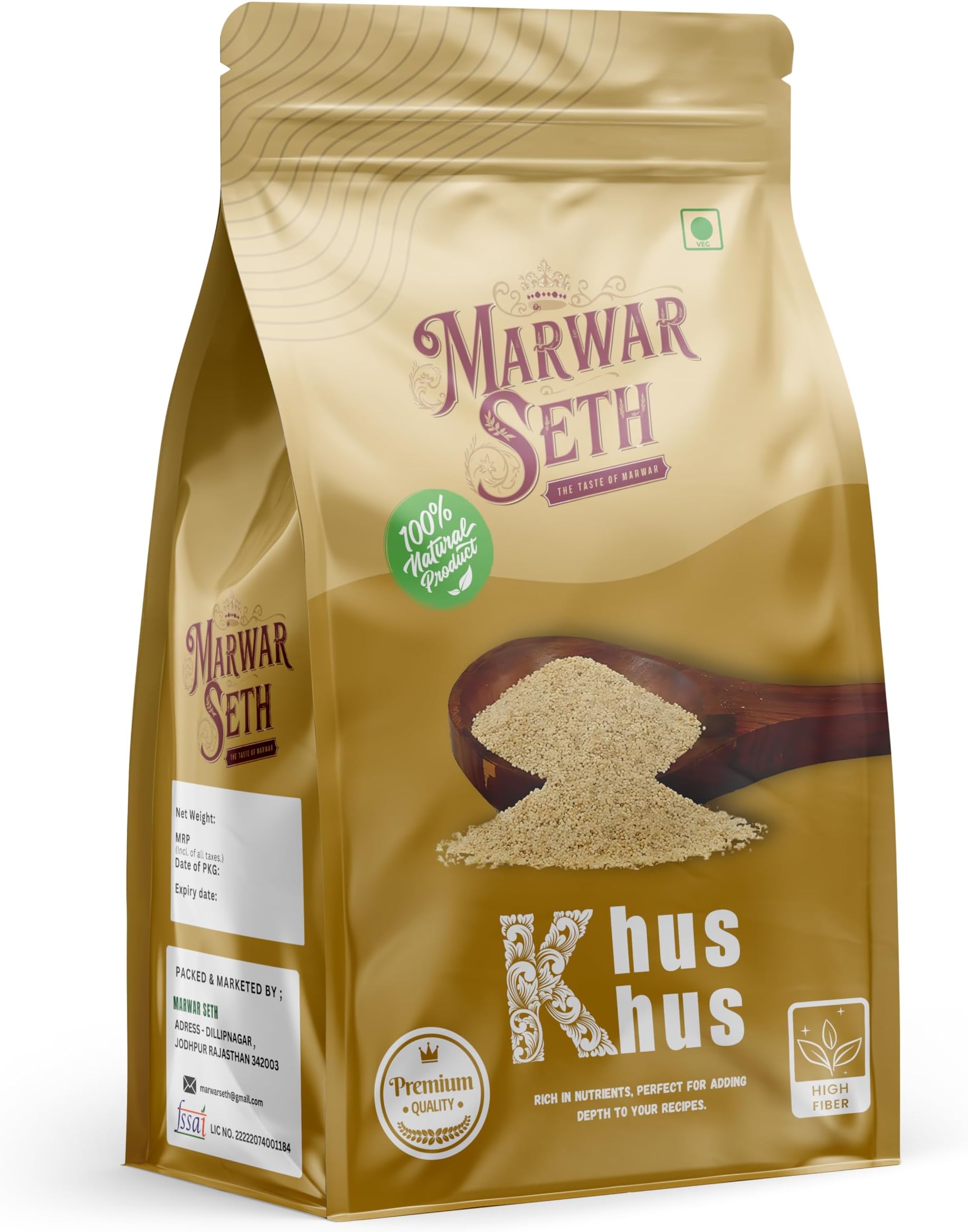 Marwar seth Poppy Seeds 1Kg | Indian Posto Dana | Khus Khus Posto | Whole Khus Khus | Posto Dana | Khas Khas | 100% Pure Pack of 1 (1 KG)