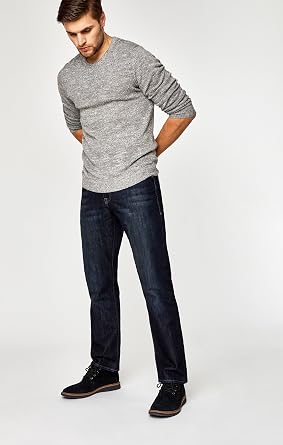 Mavi Matt Classic Men's Straight Leg Jeans, Mid-Rise Relaxed Fit Jeans for Men