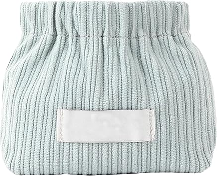 Atlodas Corduroy Elastic Hair Tie Organizer, Portable Corduroy Elastic Hair Tie Organizer, Corduroy Elastic Storage Bag, Large Capacity Small Cute Hair Accessory Jewelry Storage Organizer blue