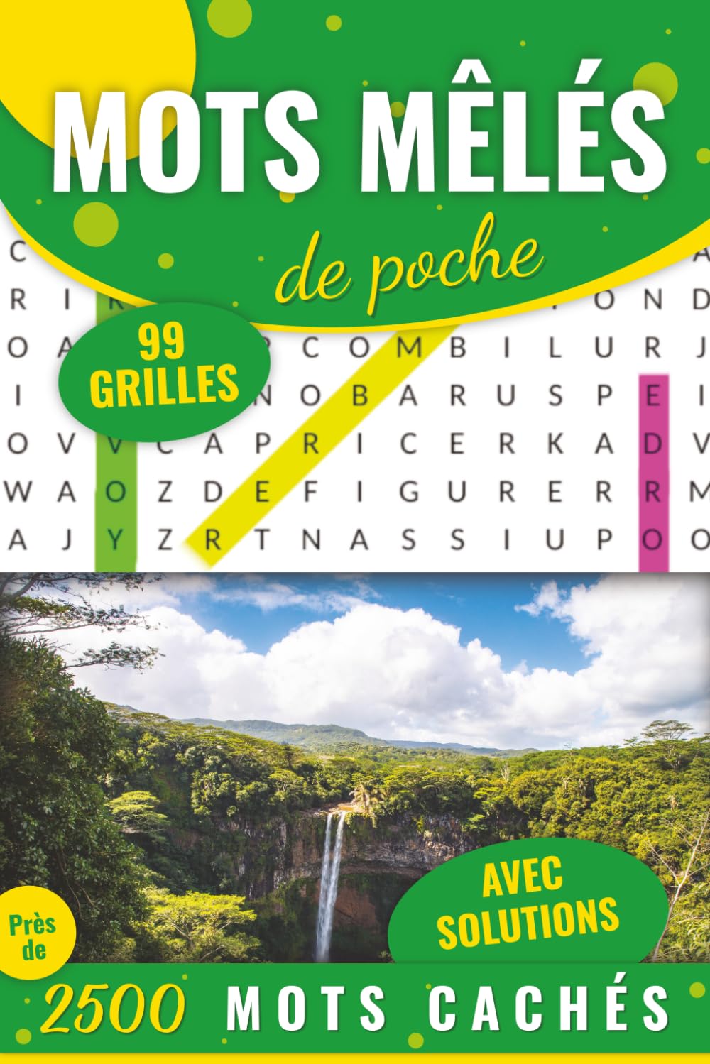 Mots Mêlés: 2500 Mots Mêlés - Format de Poche - 99 grilles avec solutions - 15 x 23 cm