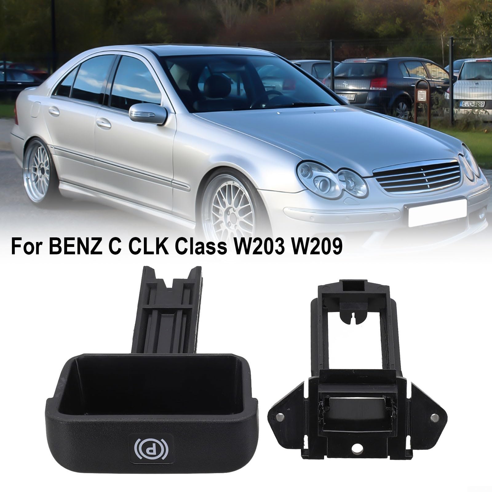 Poignée de frein à main, frein à main, pour Mercedes-Benz Classe C W203, classe CLK W209, 2001-2009, pièce de rechange OEM 2034270620, 2034200077, noire PC & ABS, poignée de frein à main