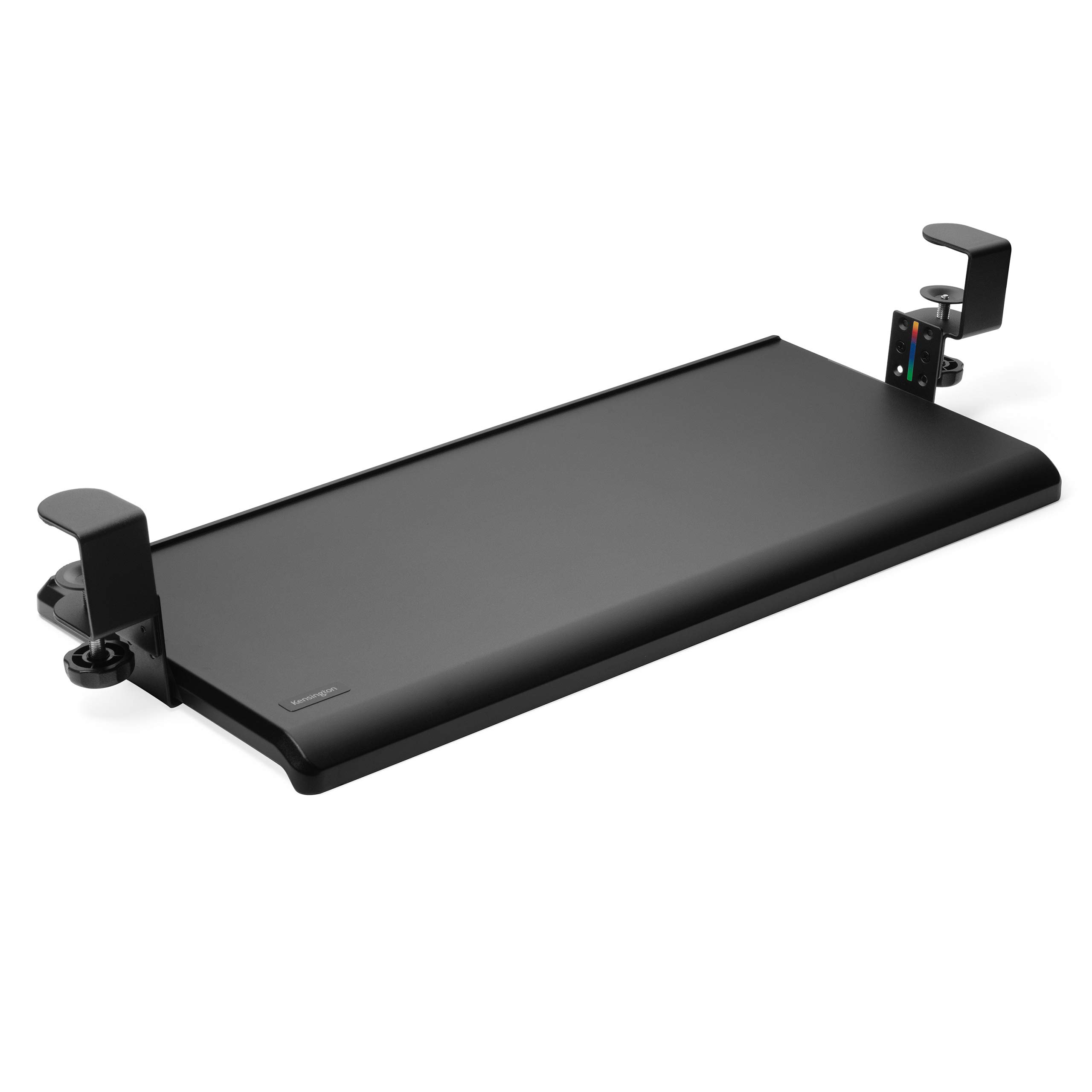 Kensington Clamp-On Keyboard Tray, Under Desk Keyboard Drawer with Cable Management, Ergonomic Smartfit Slide-out Height Adjustable Keyboard Holder, Black 13.3"x32.4"x2.4" K55407WW