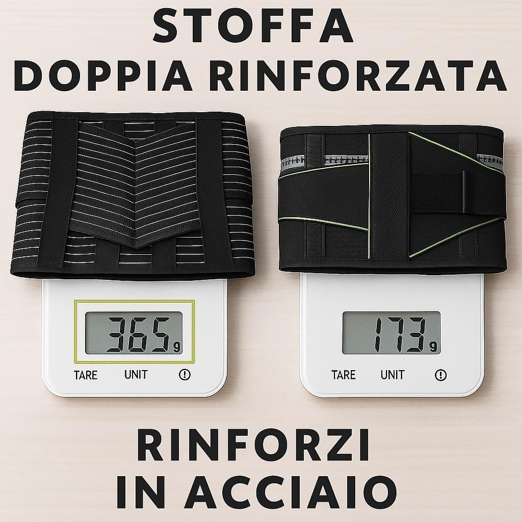 BODYPERFECT Busto Ortopedico Unisex Schiena Lombare Fascia Correttore Posturale 6 Stecche Cintura Uomo e Donna (Nero, S)