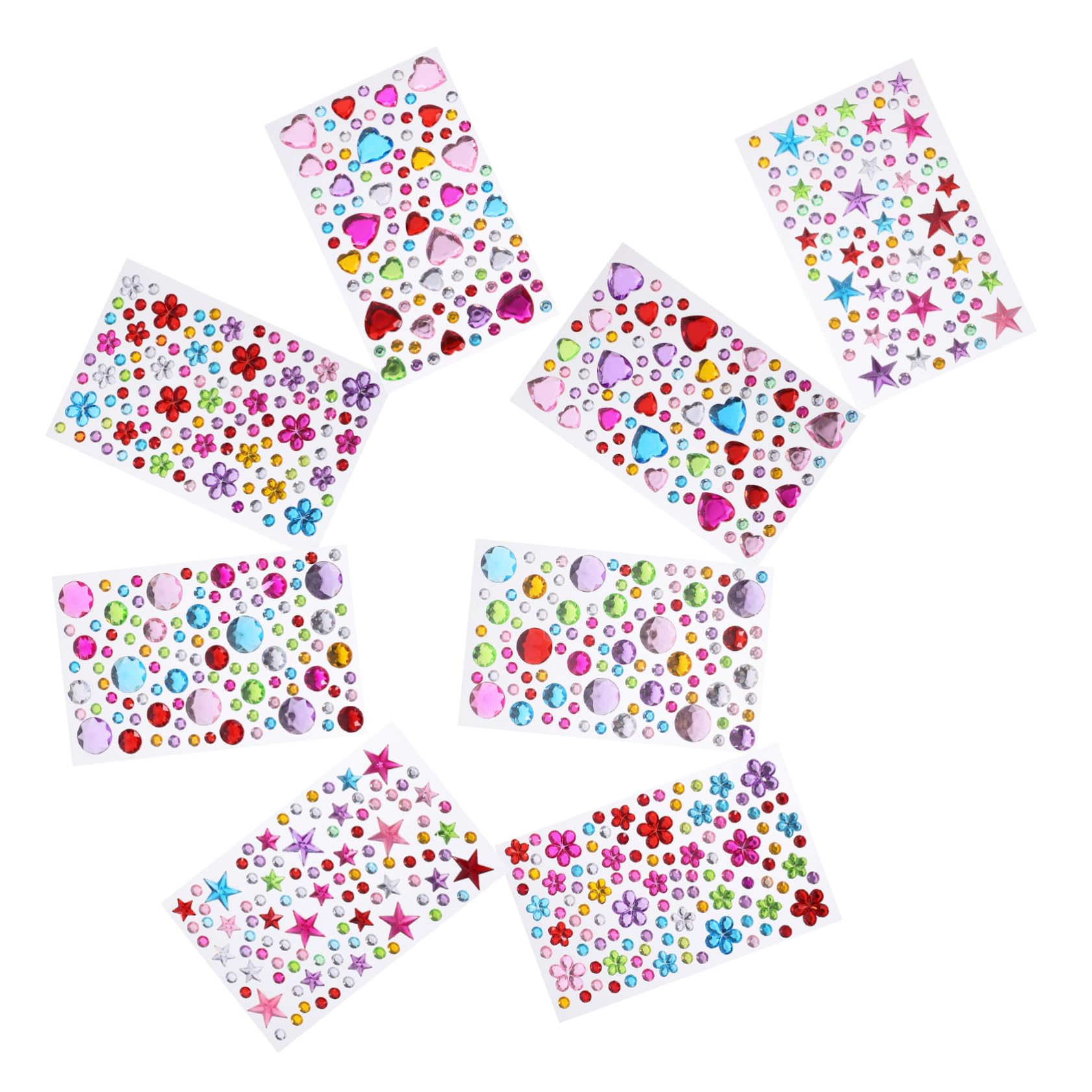 NUOBESTY 40blätter Selbstklebende Strasssteine Für Gesicht Glitzer-juwelen Für Makeup Nageldekoration Für Partys Karneval Hochzeiten Und Besondere Anlässe Hautfreundliches Material