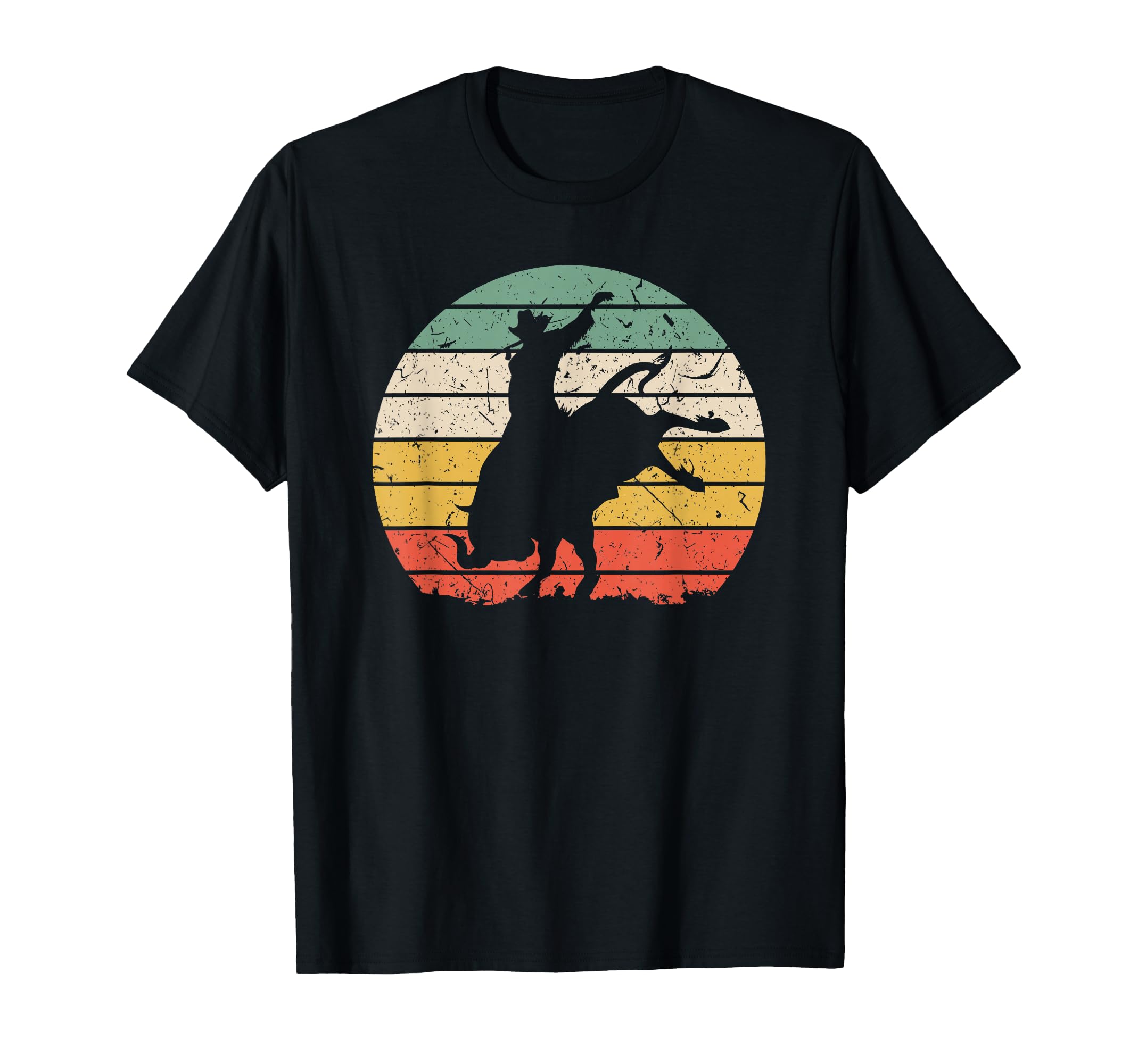 Bull Riding Rodeo Cowboy Jaripeo Retro Bull Rider Graphic T-Shirt