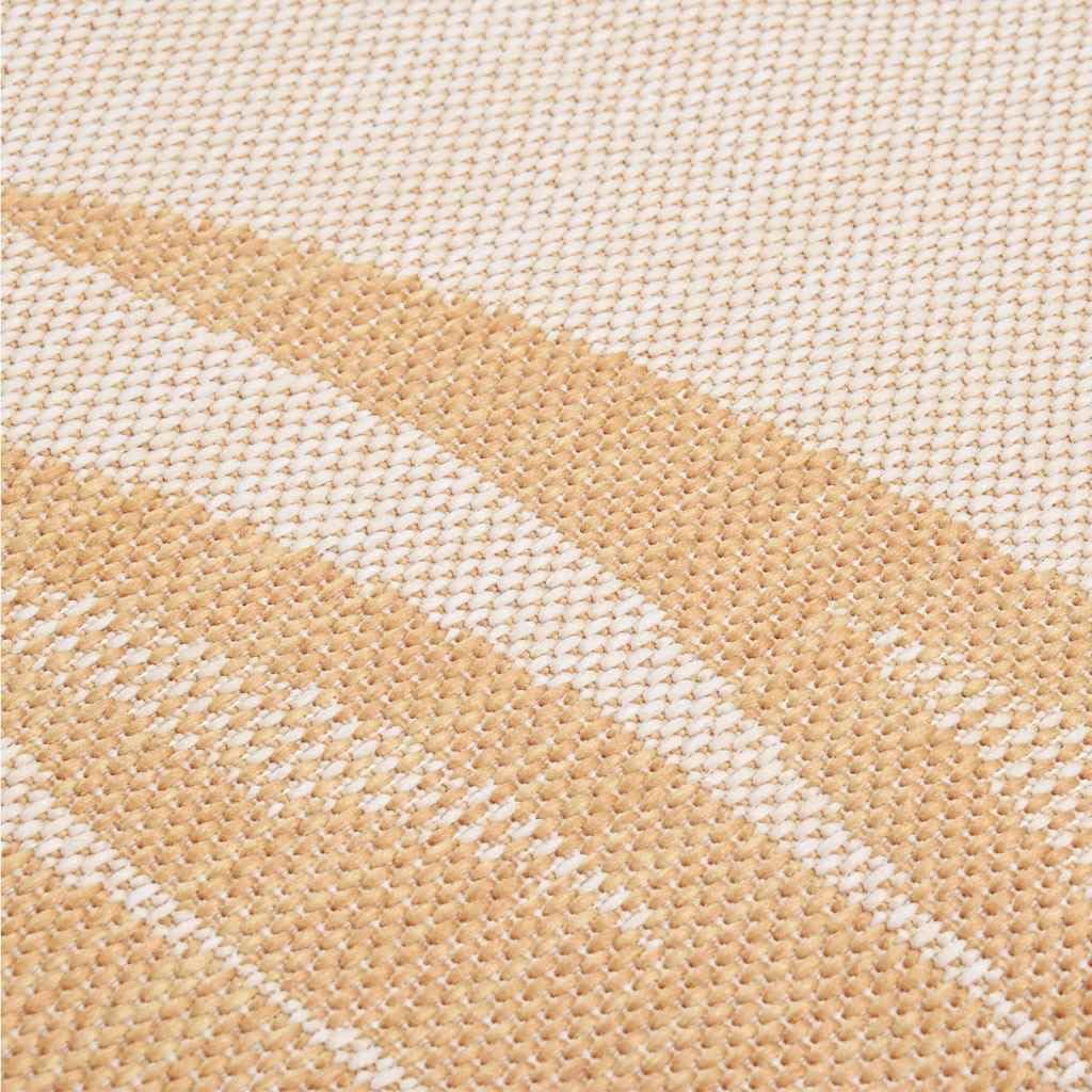 Tappeto per esterni a tessuto piatto, 140 x 200 cm, motivo a foglie, in polipropilene, resistente alle intemperie, ai raggi UV, facile da pulire, antiscivolo, per balcone, terrazza, interni
