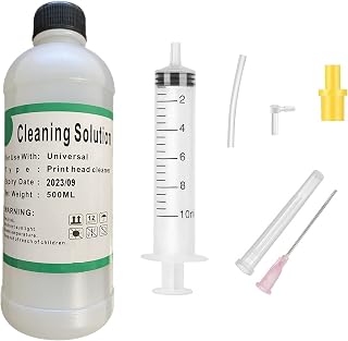 Inkpro 500ml Printhead Cleaner for Inkjet Printers Brother HP Officejet 8600 5520 4620 6520 6600 6700 6968 6978 8610, MX922 922 Pro 100 Liquid Printers Head Cleaning Kit Solution