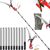 QNFANN 13ft Extendable Pole Saw - Lightweight Manual Tree Trimmer Pruner for High Branches, Yard Garden Cutting