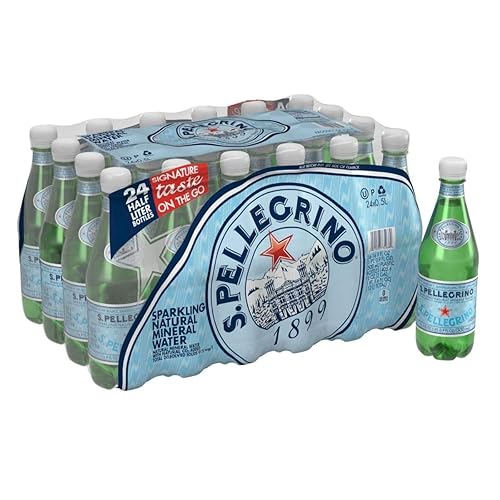 SPellegrino Agua mineral natural con gas 24 unidades Botellas de plástico de 169 onzas líquidas paquete de 2