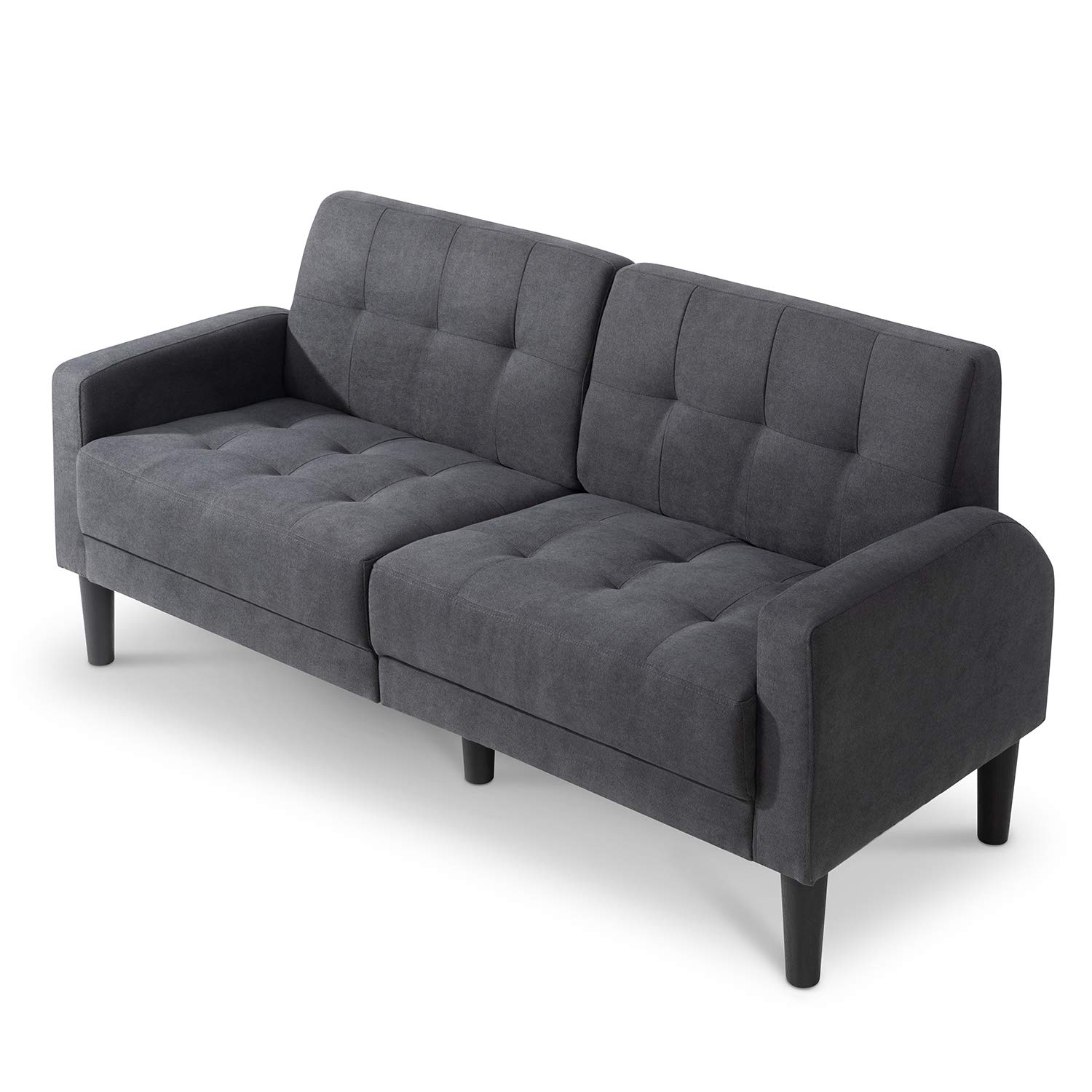 Buy Vongrasig 63" Small Modern Loveseat Couch, MidCentury Fabric Low