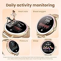 Vista 3 de KEEPONFIT Smart Watches with Bluetooth Calls(Answer&Make) for Android/iPhone, 1.27’’ Touch Screen with IP68 Waterproof Activity for Women/Men