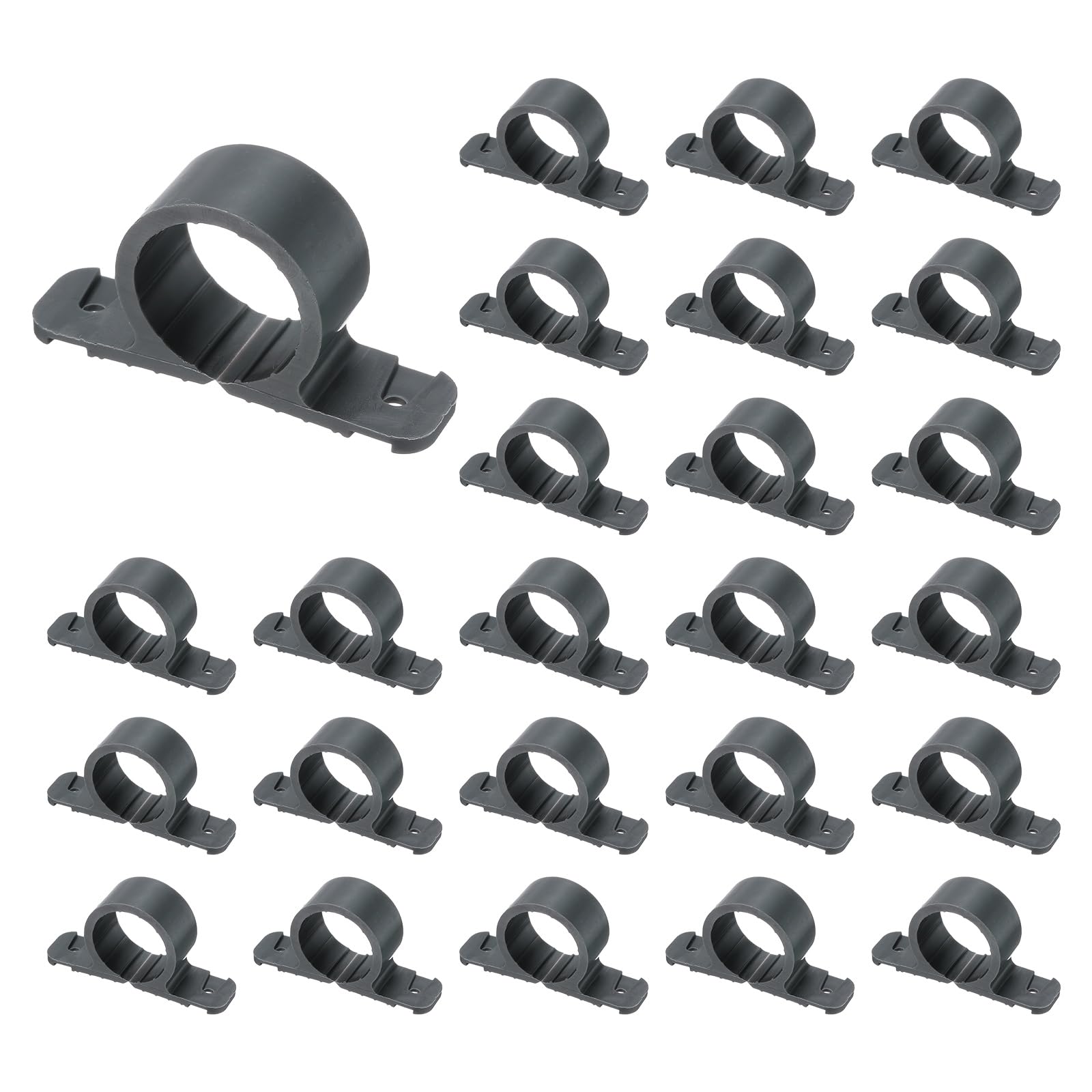 QUARKZMAN 100pcs Colliers De suspendu Pour Tuyaux 1" Gris