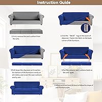 Vista 193 de WEERRW Fundas de terciopelo para sofá de 2 cojines, fundas de sofá de felpa de terciopelo de lujo de alta elasticidad, con parte inferior elástica