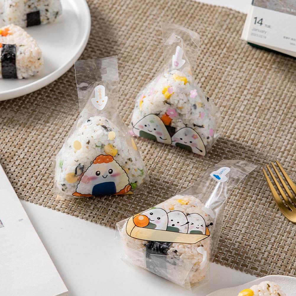 Amazon｜50PCSおにぎりラップ＋シール、使い捨ておにぎりプラスチック