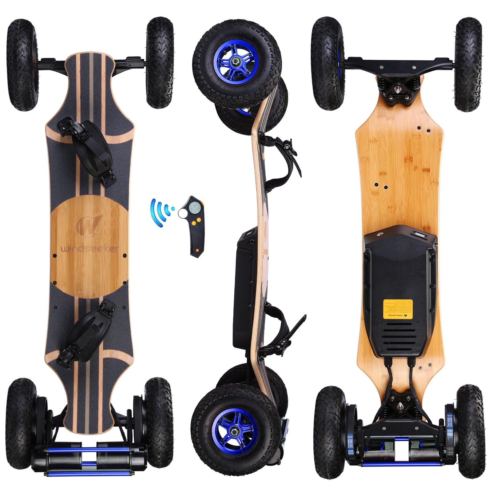 Electric Skateboard with LCD Remote Control，V5 & G5 & Off-Road Electric Longboard with Light for Adults, 1650W Dual Motor, 27 MPH & 18 Miles Range, 7+2+2 Maple and Fiber Glass Up to 330 lbs