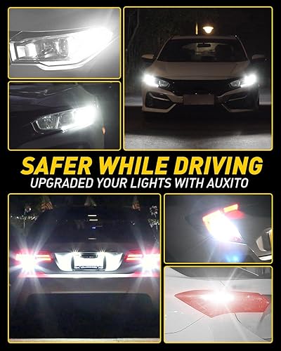 Miniatura 25 de AUXITO CANBUS 7440 Bombillas LED amarillo ámbar 4000 lúmenes para luces intermitentes con resistencia incorporada, antihiperflash 7440NA T20 7441