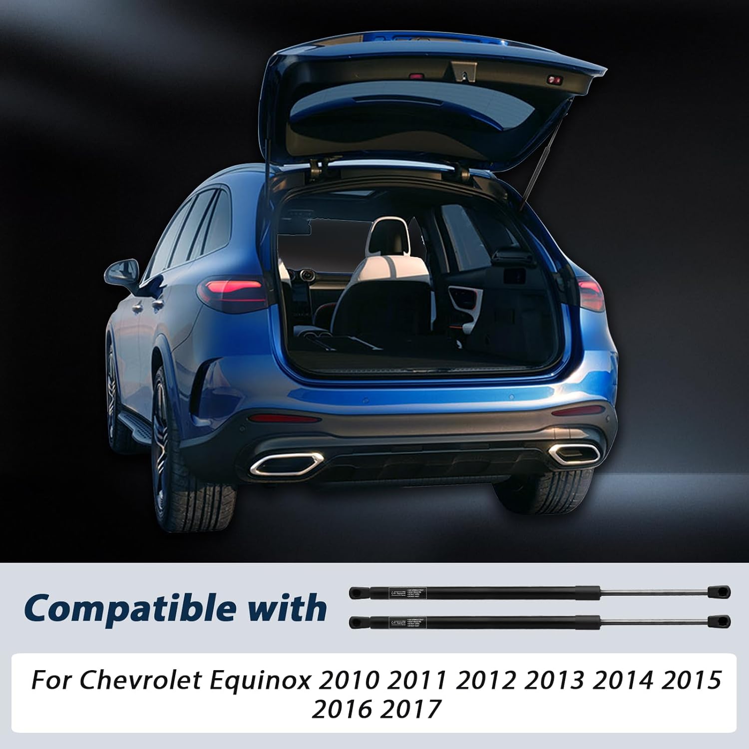 Rear Hatch Tailgate Lift Supports for Chevrolet Equinox 2010 2011 2012 2013 2014 2015 2016 2017 Gas Shock Struts (Pack of 2) OE#6019 SG230136