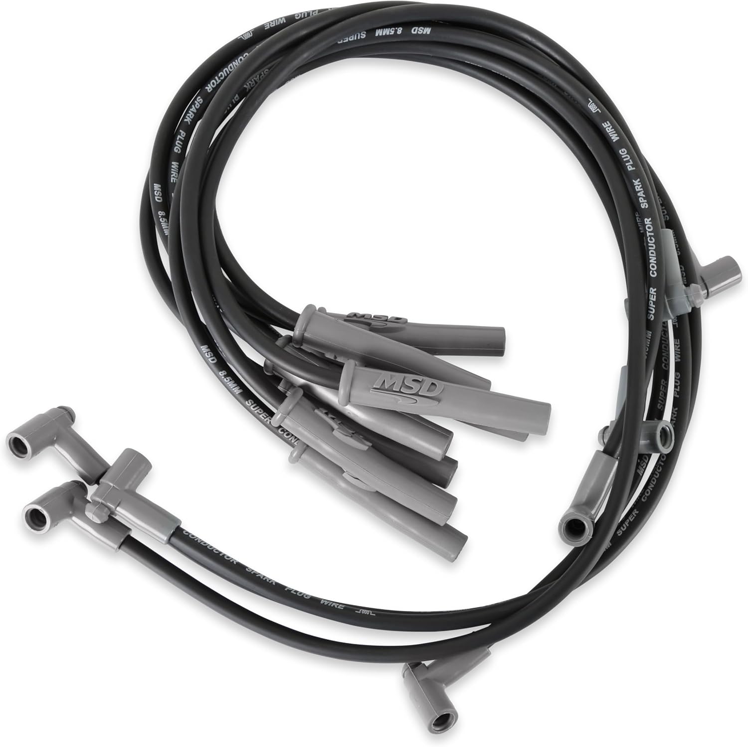 MSD 31363 Super Conductor Spark Plug Wire Set Black