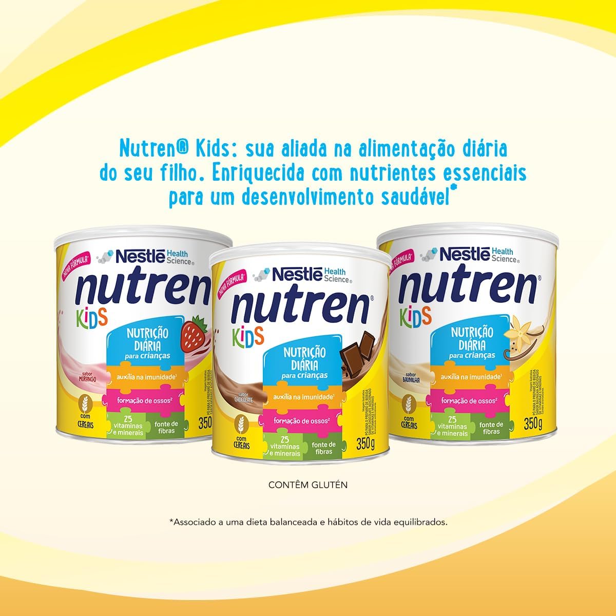 Nutren Suplemento Alimentar Kids Chocolate 350G.