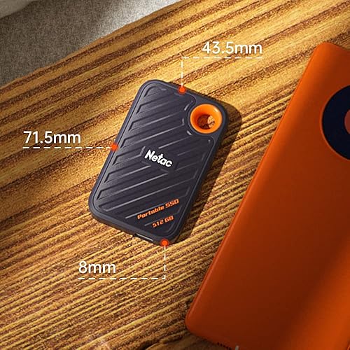 Miniatura 5 de Netac Unidad externa de estado sólido SSD portátil extremo de 512 GB de hasta 2000 MBs de lectura de 1700 MBs de velocidad de escritura, USB 3.2