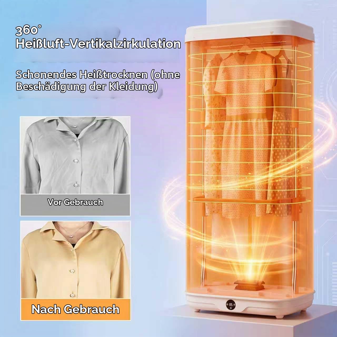 Tragbarer Wäschetrockner,Faltbarer Elektrischer Wäschetrockner,1000W Doppelschicht-Wäschetrockner mit LED-Anzeige,Timer und Fernbedienung,geeignet für Wohnmobile,Wohnungen,Reisen und Camping