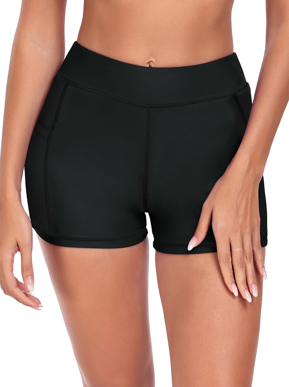 Colloyes Women's Swim Board Shorts Swimming Bottoms High Waisted Tummy Control Swimsuits Beach Shorts Bathing Trunks