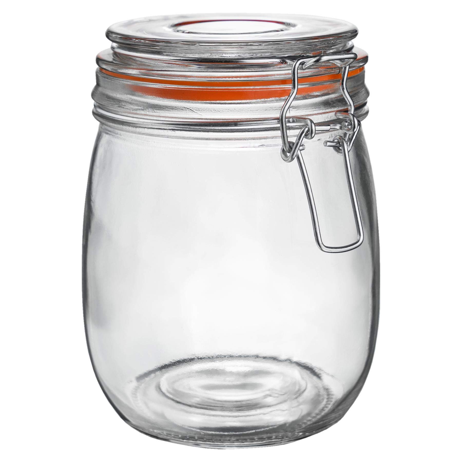 Argon Tableware Glass Storage Jar750Ml/26.4Oz4 Colour Seals Airtight Kitchen Storage Container Preserving Jar from B&Q