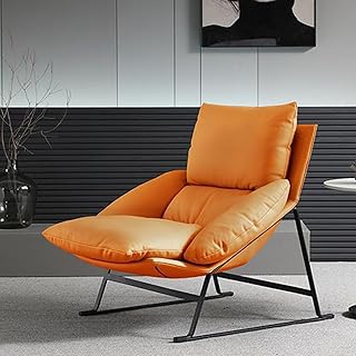 Single Armchair with Armrests, Single Armchair Bed Pocket Leisure Sofa with Modern Fabric and Steel Frame Extra-Large Seat (Color : Gray)