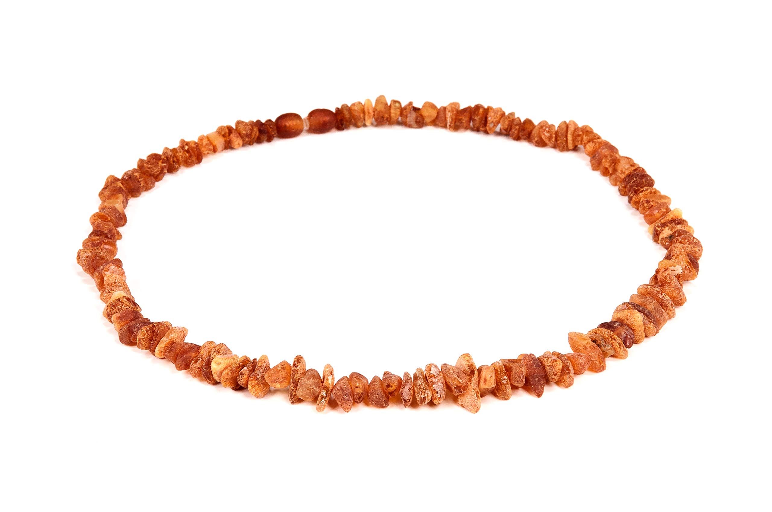 AMBERAGENatural Baltic Amber Necklace for Women - Hand Made from Raw/Certified Baltic Amber Beads(2 sizes) (17.7)