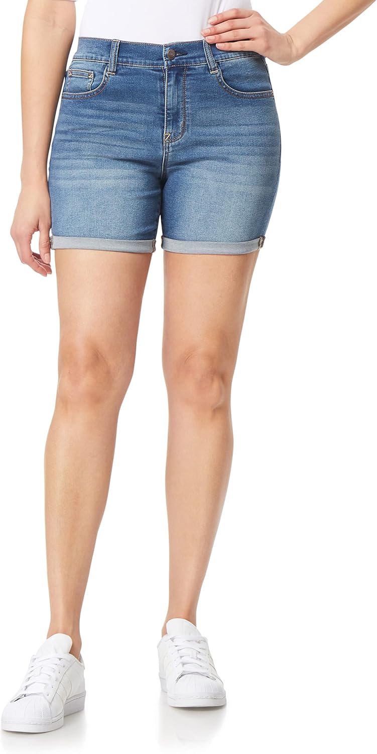 WallFlower Womens Irresistible Denim Shorts High-Rise Insta Soft Juniors (Standard and Plus) - Image 2
