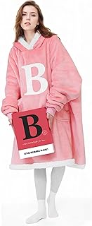Wearable Blanket Hoodie Personalized Gifts for Women with Letter A-Z